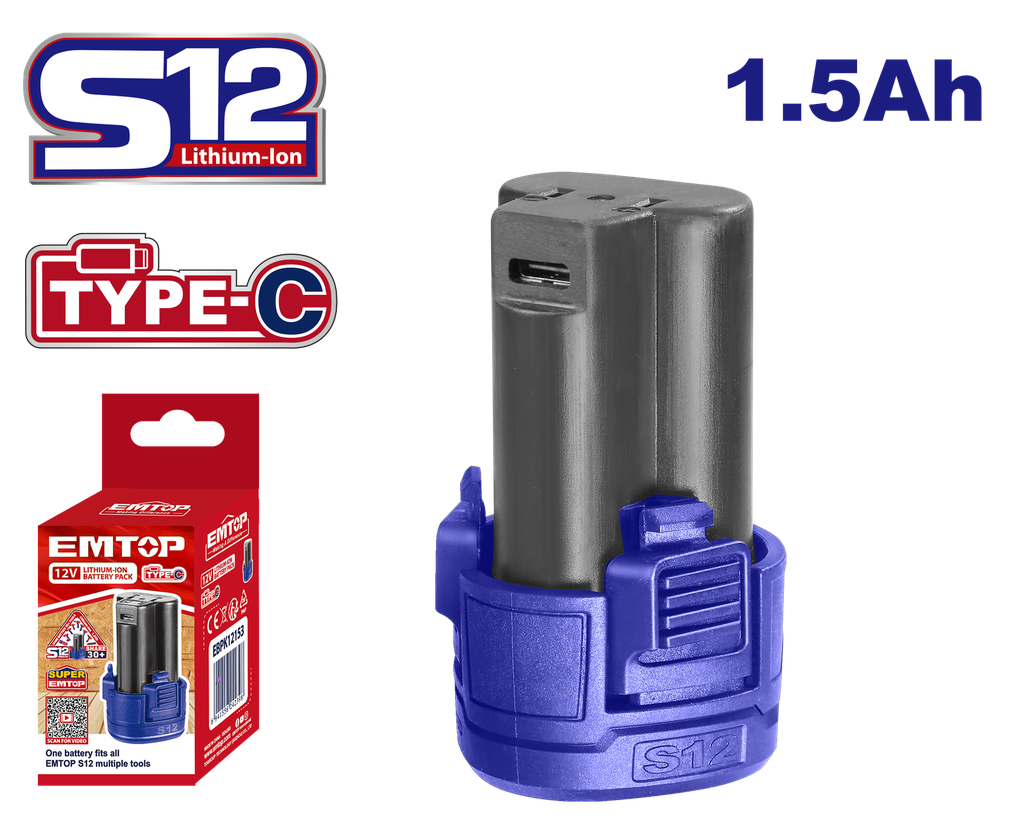 [EBPK12153] EBPK12153 Bateria de litio 1.5Ah