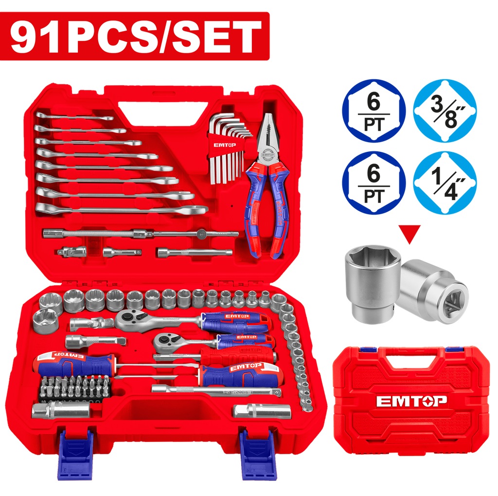 [EHTS00911] EHTS00911 Juego de herramientas 91piezas