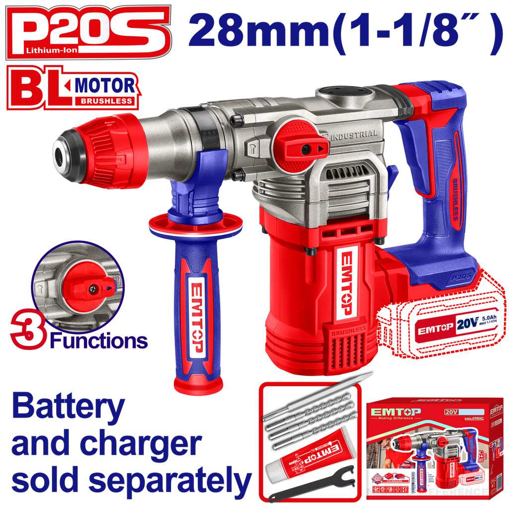 [ELRH20288] ELRH20288 Rotomartillo 4.5 J SDS Plus inalámbrico