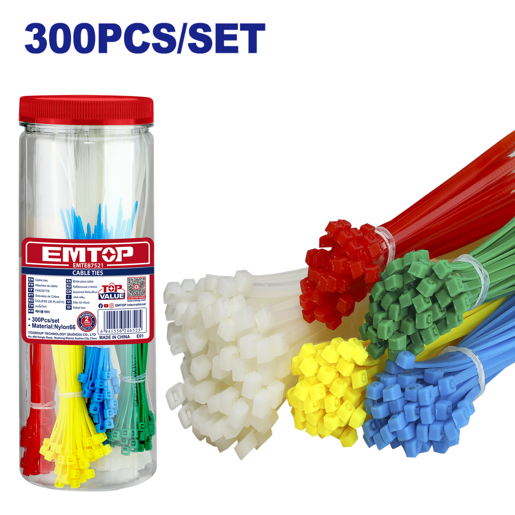 [EMTE87521] [EMTE87521] EMTE87521 Paquete de 300 sinchos de colores