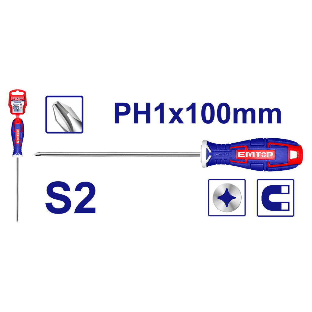 [ESDRPH1402] ESDRPH1402 Destornillador Phillips PH1X100mm