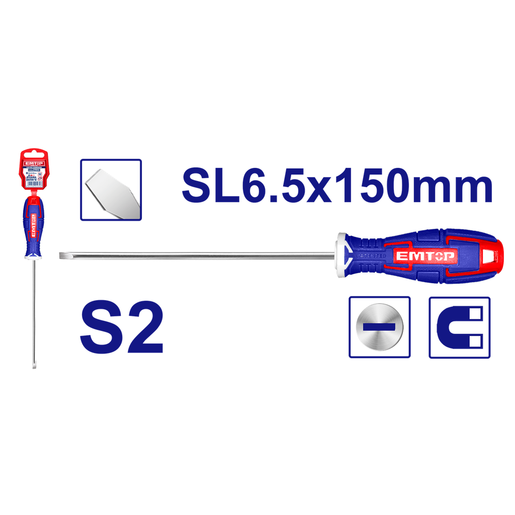 [ESDRSL6602] ESDRSL6602 Destornillador plano SL6.5X150mm