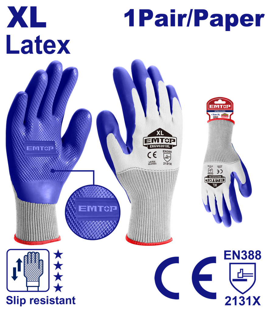 [EXGV0201XL] [EXGV0201XL] EXGV0201XL Guantes de latex XL