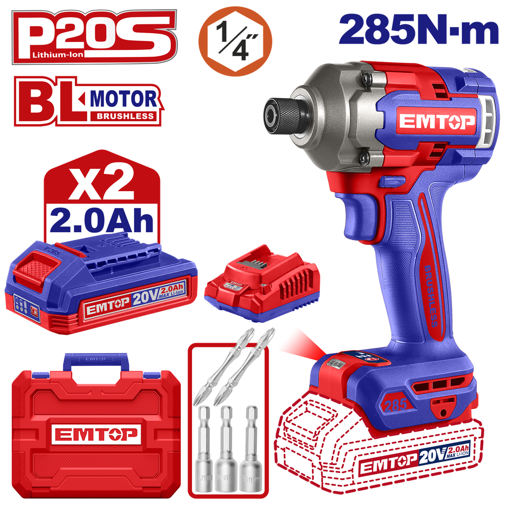 [ULCIRL2028] ULCIRL2028 Kit de Atornillador de impacto 285 Nm inalámbrico