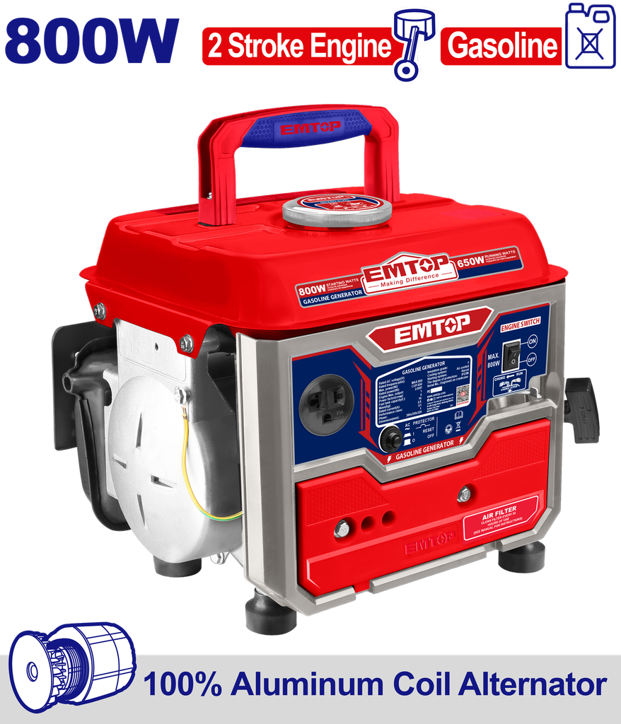 [ULGGRR0821] ULGGRR0821 Generador eléctrico de 800 W, motor de 2 tiempos